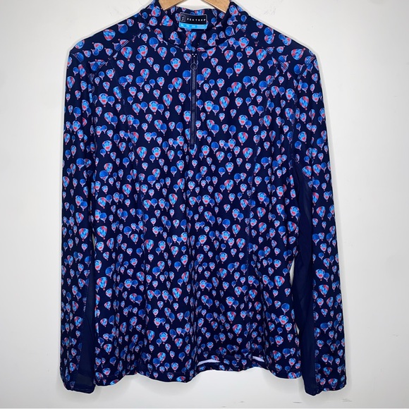 PGA Tour XL Hot Air Balloon Navy and Red Patterned Pullover Athletic Top - Picture 1 of 6